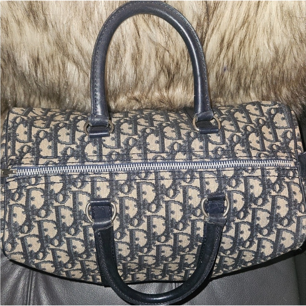 Christian Dior Oblique Trotter Canvas Boston Bag w/COA - Picture 5 of 12